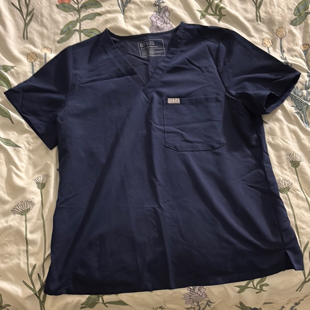 Figs Navy Blue scrub top